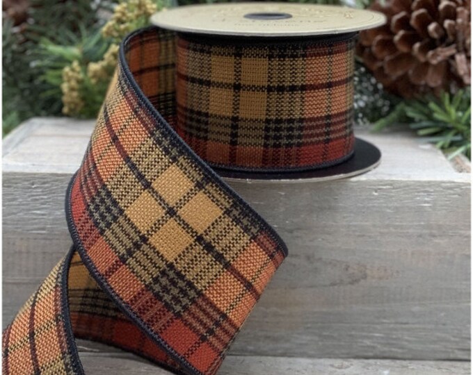 Ribbon, Ribbon for Wreaths, Designer Ribbon, 2.5 Ribbon, Fall Ribbon, D ...