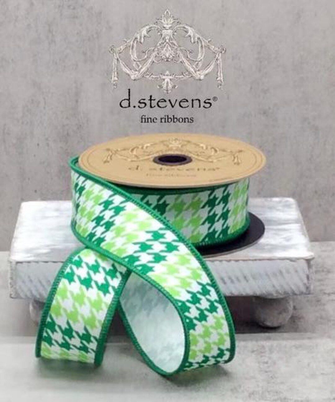 D Stevens Ribbon, 1-1/2 Ribbon, Spring Ribbon, Wreath Supplies, Green ...