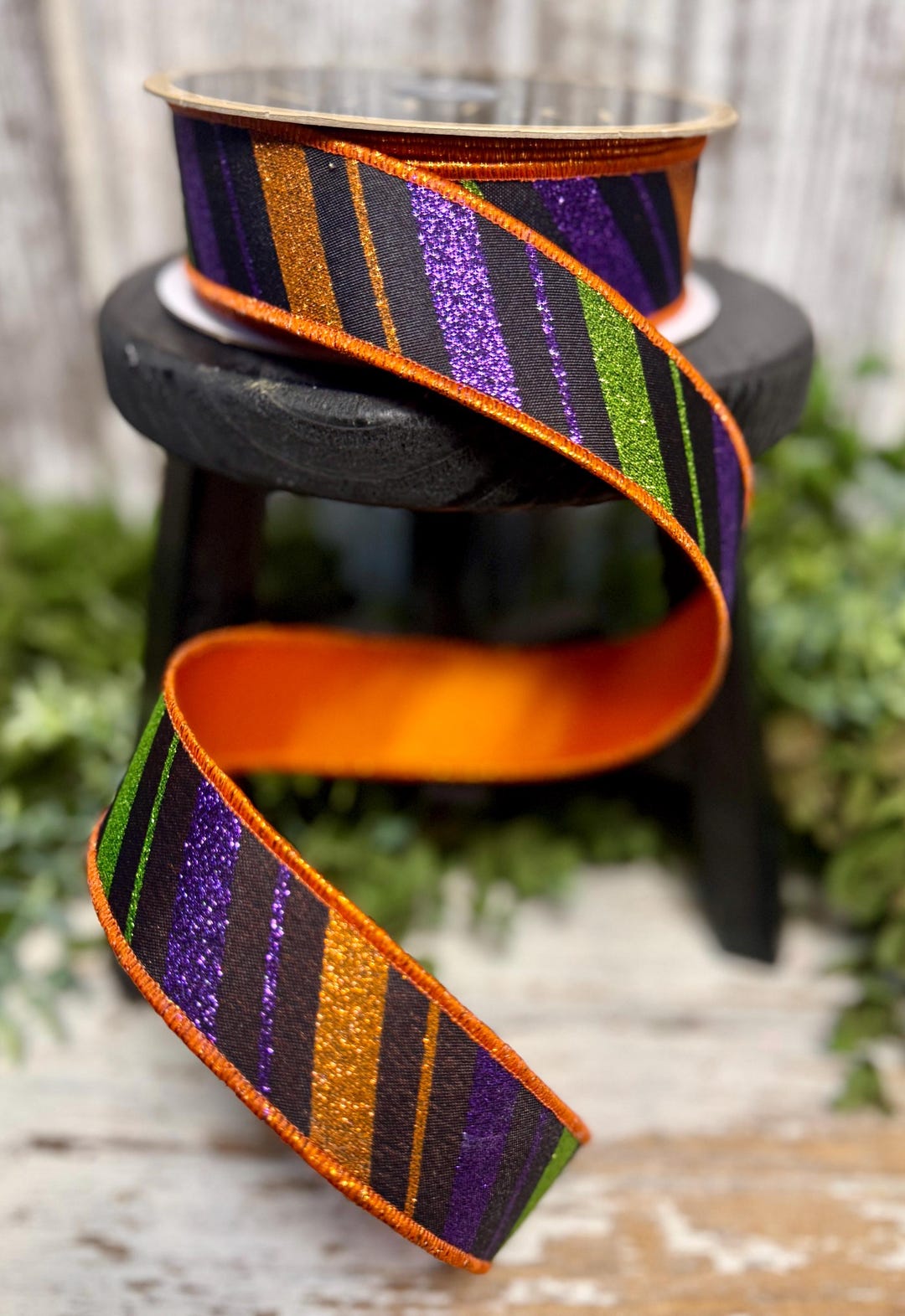 Halloween Ribbon, Ribbon for Wreaths, Designer Ribbon, 1.5