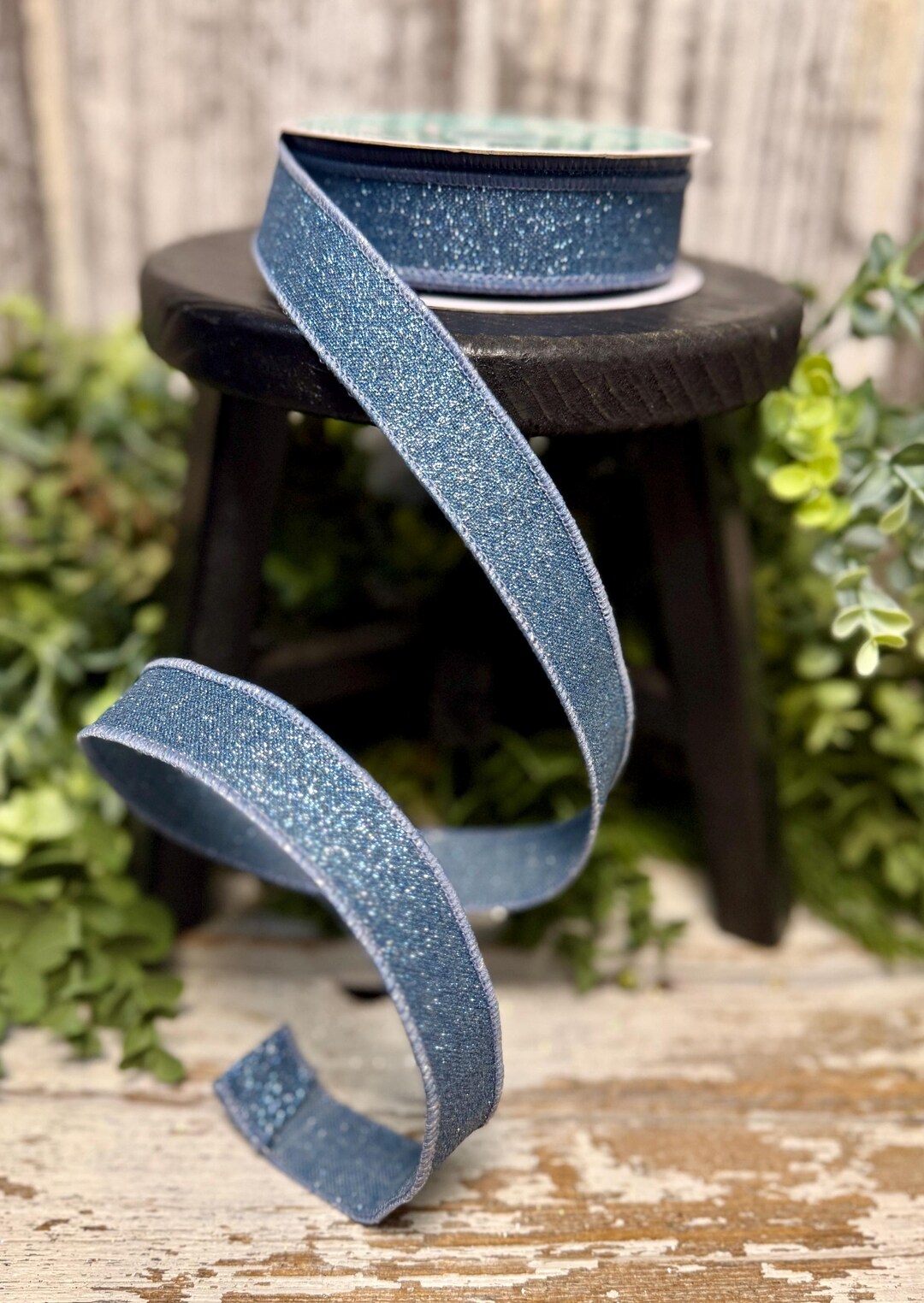 Falling Ribbon Single Fine Glitter Ribbon, Narrow Ribbon, 7/8