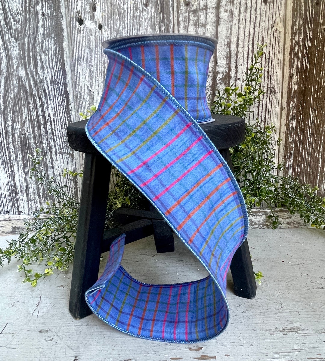 Ribbon Ribbon for Wreaths Designer Ribbon 2.5 Wide Etsy