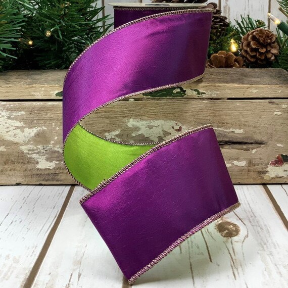 10 YARDS Ribbon for Wreaths Designer Ribbon 2.5 Etsy