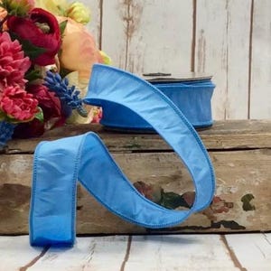 Ribbon for wreaths, Designer ribbon, 1-1/2&quot; ribbon, wired ribbon, spring ribbon, D Stevens ribbon, dupion ribbon, 10 YD ROLL, summer ribbon