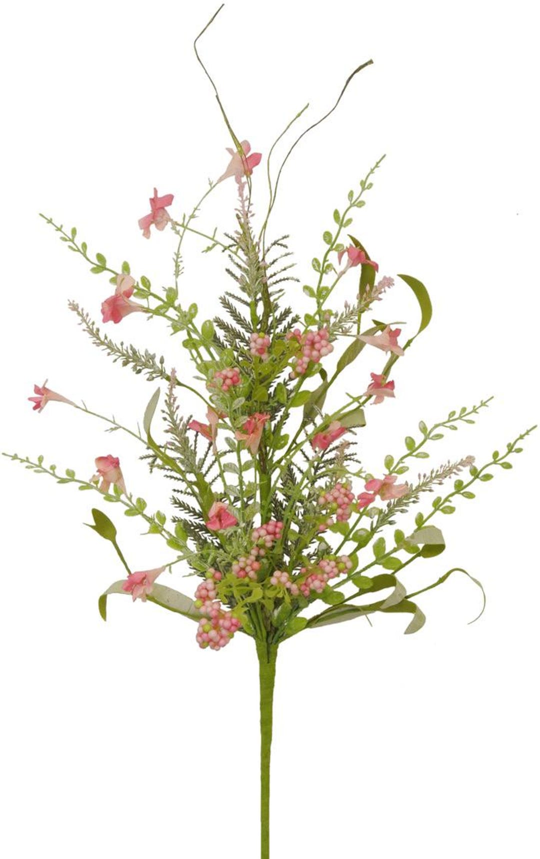 Pink Floral Berry Spray, Greenery Filler for Spring, Wreath Filler ...