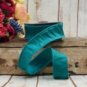 Ribbon for wreaths, Designer ribbon, 1-1/2&quot; ribbon, wired ribbon, spring ribbon, D Stevens ribbon, dupion ribbon, 10 YD ROLL, summer ribbon