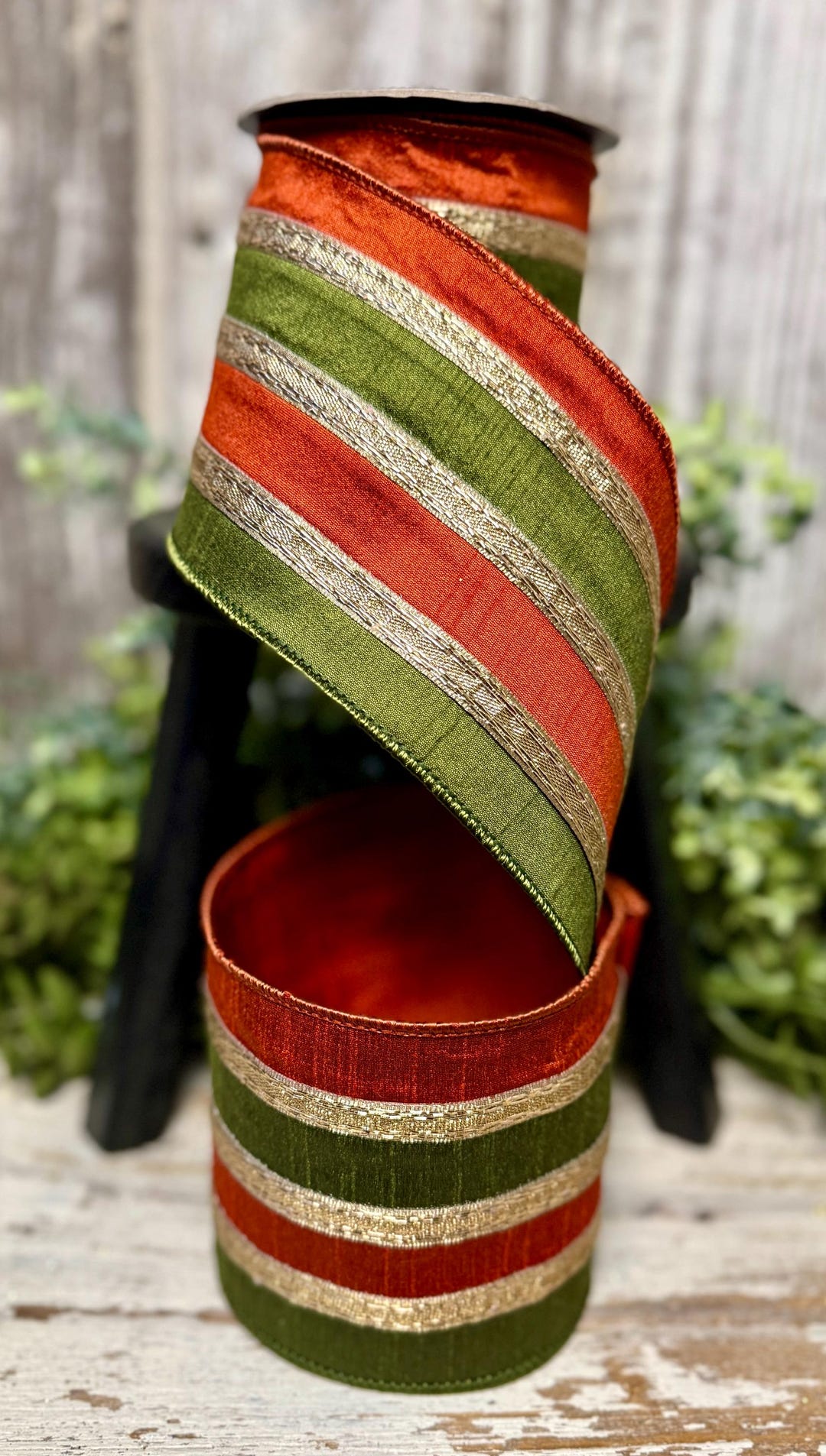Fall Ribbon, Ribbon for Wreaths, Designer Ribbon, 4
