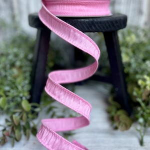 Ribbon, Ribbon for wreaths, Narrow ribbon, 7/8"" ribbon, Spring ribbon, wired ribbon, wreath supplies, Dupion ribbon, 10 yards