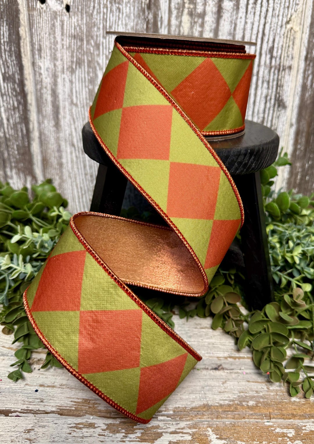 Fall Ribbon, Ribbon for Wreaths, Designer Ribbon, 2.5