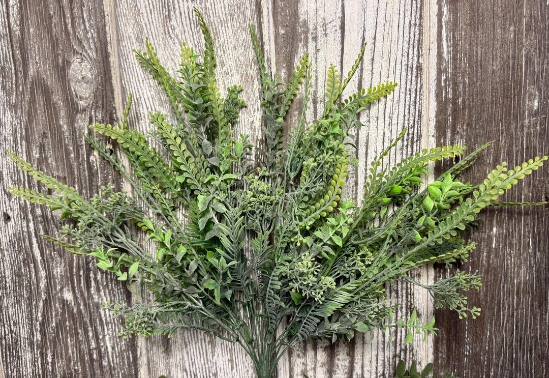 Mixed Greenery Bush, Greenery Filler for Spring, Wreath Filler Floral ...