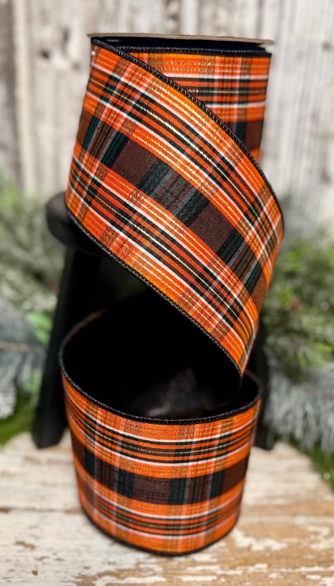 Odden Ribbon D Stevens Ribbon, 10 YD, Ribbon for Wreaths, Designer Ribbon, 4