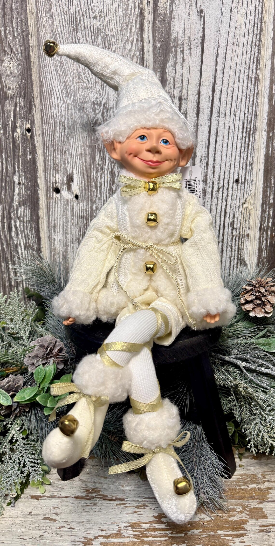 Christmas Elf, Centerpiece or Wreath Decor, Winter Wreath Decor