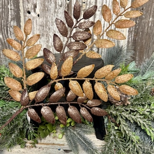 Honey Locust spray, Wreath filler, brown/tan honey locus spray, Christmas wreath or tree spray in Brown/Tan