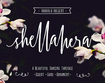 Shellahera Fonts Download font Swirly Font Script Font Digital download swash font Cricut font calligraphy font wedding font bundle