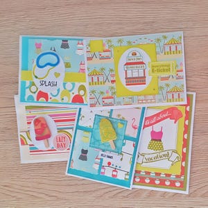 5 Cartes "Summer lovin' " pour toutes occasions (lot 7)