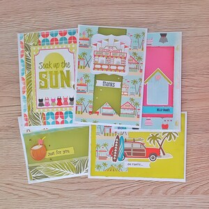 5 Cartes "Summer lovin' " pour toutes occasions (lot 6)