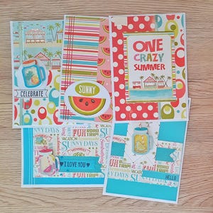 5 Cartes "Summer lovin' " pour toutes occasions (lot 3)
