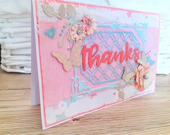 "Thanks" card for Gift, Birthday, Party