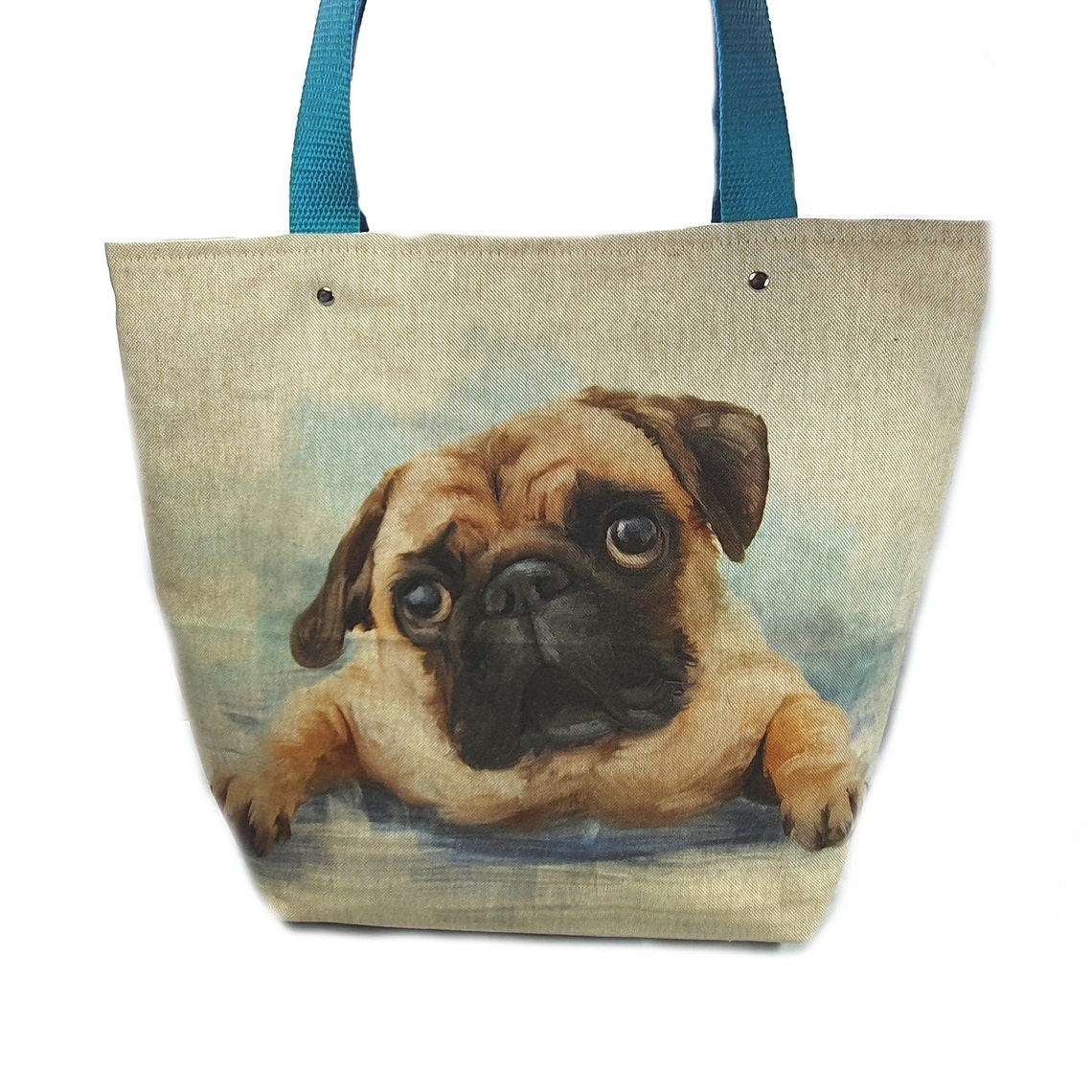 Pug Tote Bag Pug Gift Pug Shoulder Bag Pug Gifts Tote Bag Etsy