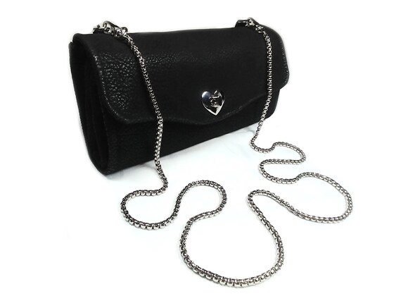 faux leather clutch bag