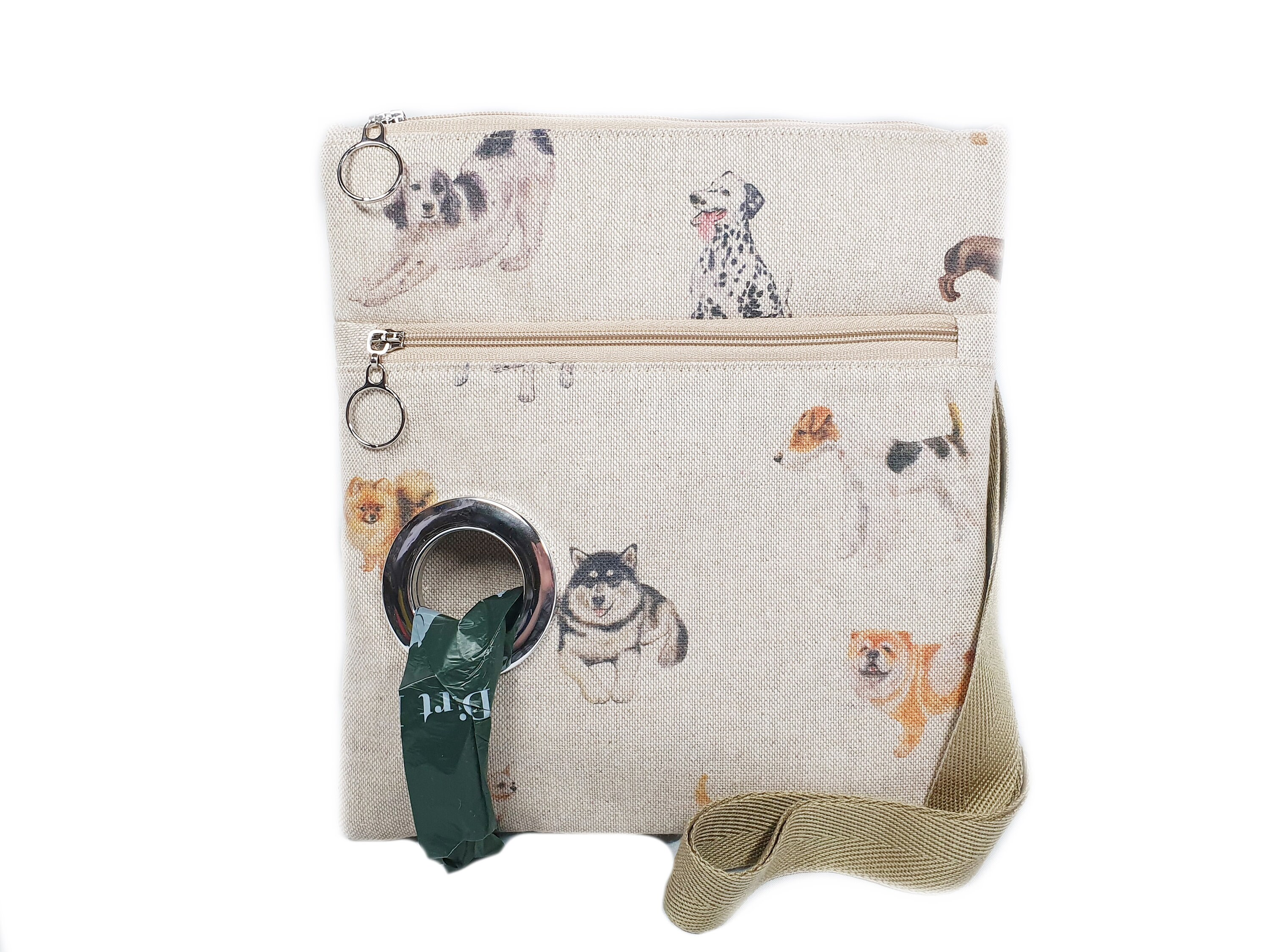 canvas dog walking bag