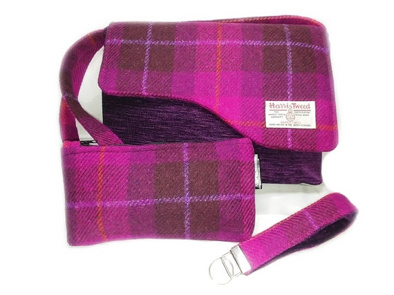 harris tweed purple bag