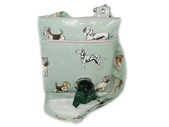 oilcloth dog walking bag