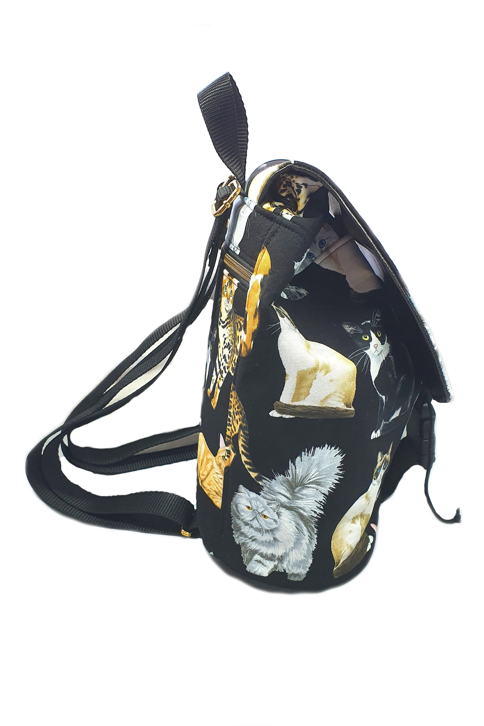 Cat Drawstring Backpack Cat Backpack Backpacks Drawstring Etsy