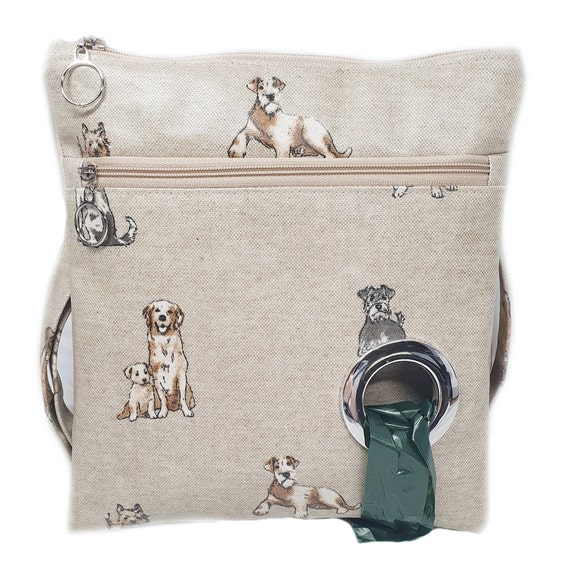 oilcloth dog walking bag