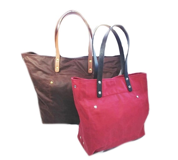 waxed tote bag