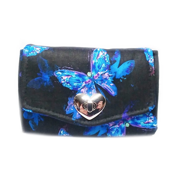 blue butterfly purse