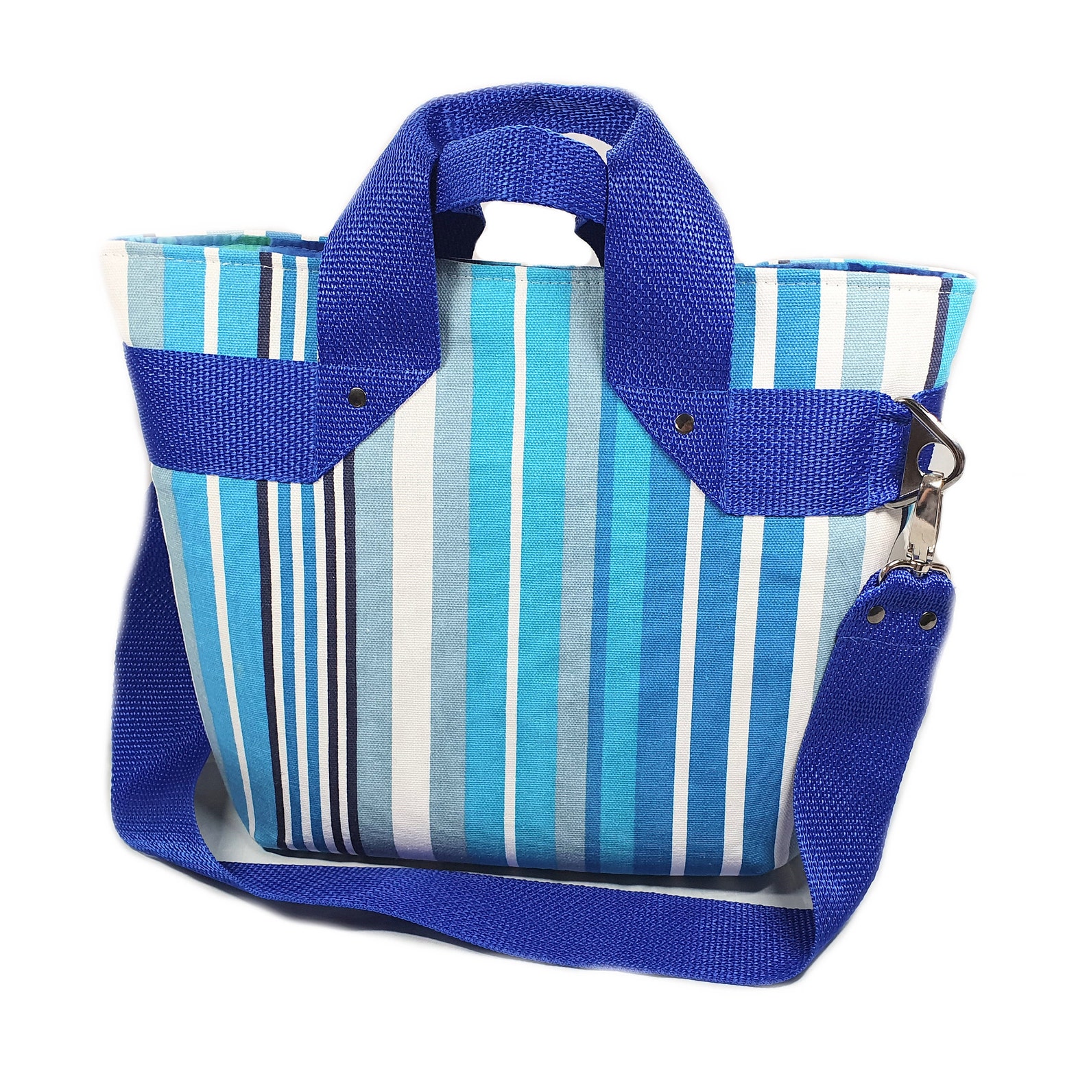Blue Canvas Tote Bag Fiesta Tote Bag Festival Tote Bag Blue Etsy