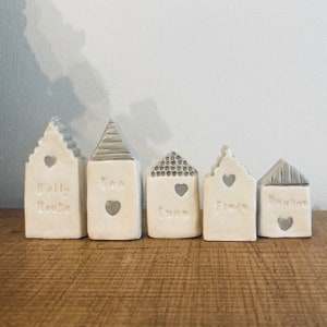 Miniature ceramic houses personalised *1