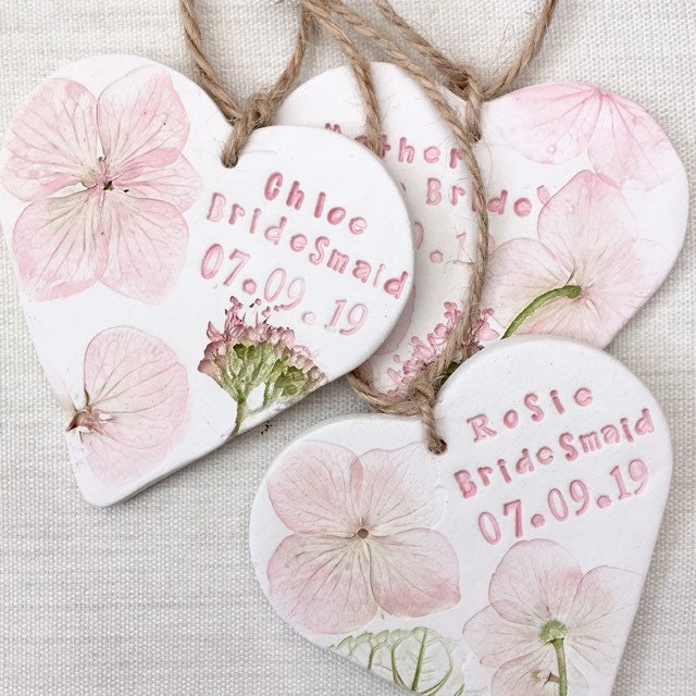 Personalised Bridesmaid Mother Of The Bride Ceramic Heart