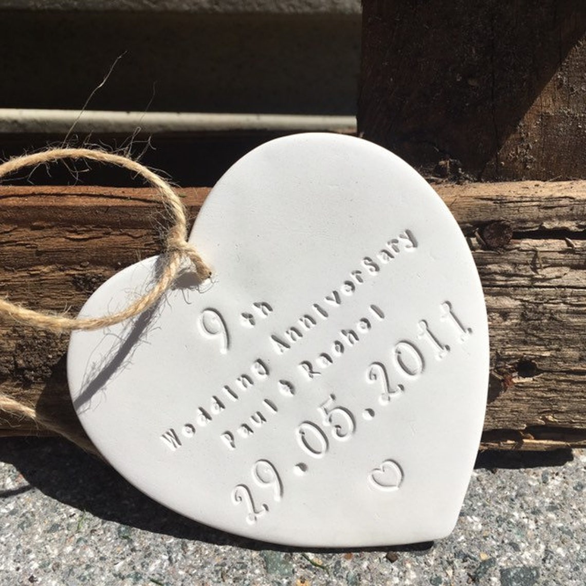 Personalised Ceramic Heart With Quote Handmade and Stamped Etsy UK