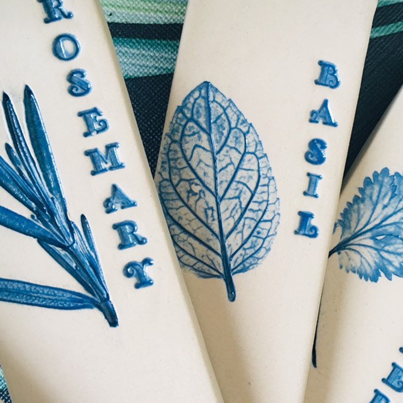 Handmade Ceramic Herb Labels Etsy UK