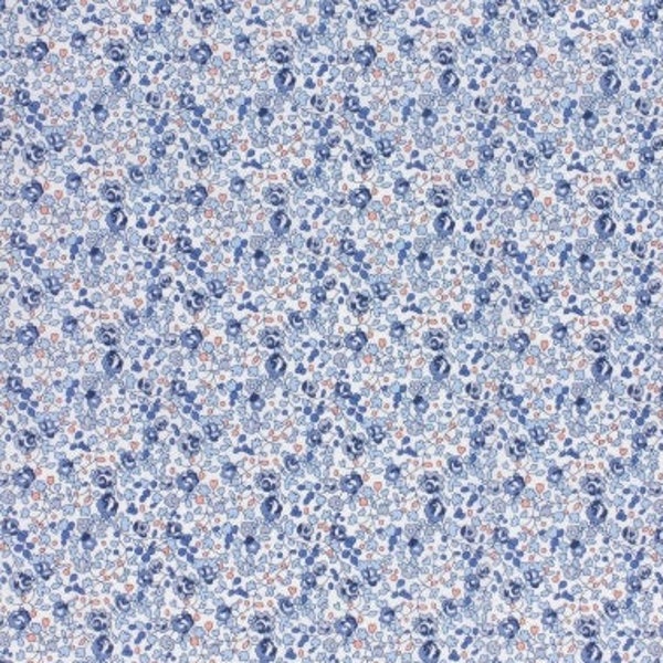 Echter Liberty of London-Stoff Tana Lawn, klassisches Eloise-Blau – 25 cm x 136 cm – (0,25 Yard x 54 Zoll)