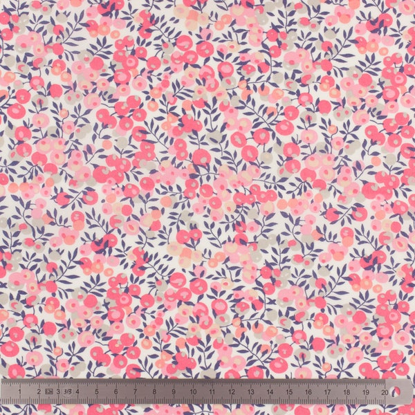 Véritable Tissu Liberty of London tana lawn, Wiltshire, rose édition 40 ans - 25 cm x 136 cm- (0.25yard x 54")