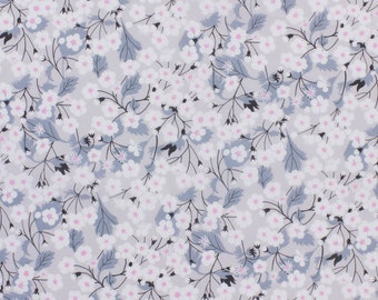 Véritable tissu Liberty of London tana lawn, Mitsi gris et rose pastel- 25 cm x 136 cm-(0.25yard x 54")