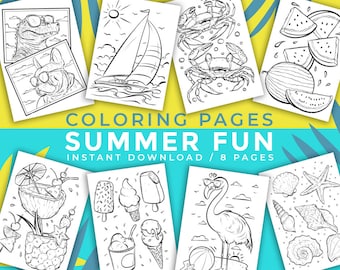 Dibujos para colorear Diversión de verano