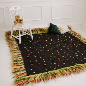 Constellation rug Kids Area Rug Custom Area Rug Colorful rug Wool area rug 4X6 5X7 6X9
