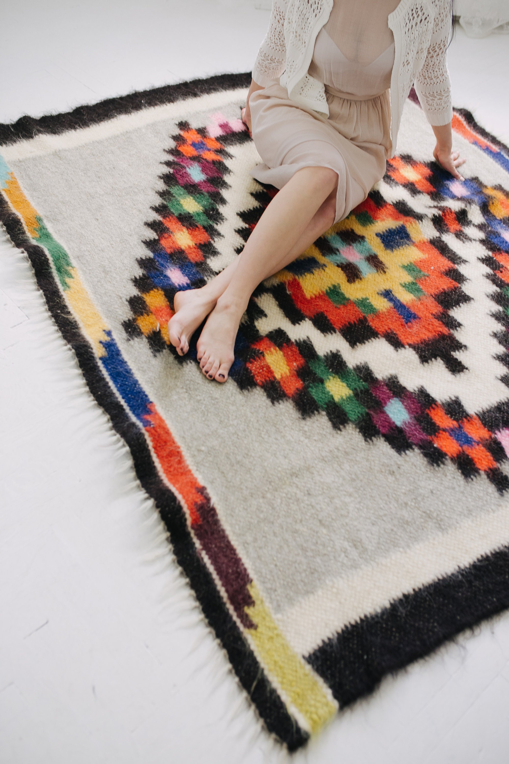 Boho Rug Bohemian Rug Boho Area Rug Vibrant Colors Etsy