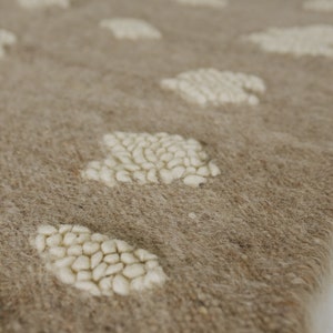 Soft rug for bedroom, wool rug with clouds image 3