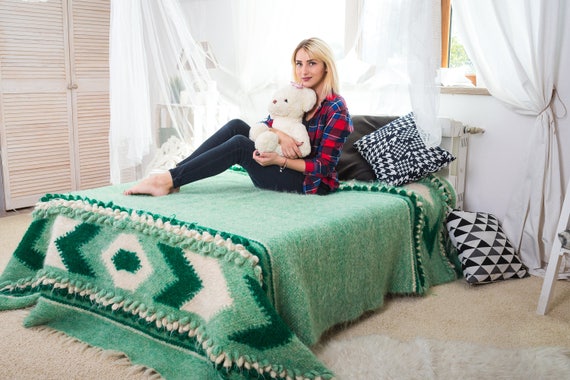 Wool blanket king size bed hot sale