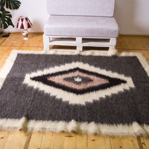 Rustic Wool Rug, Hand Woven Rug, Rug 4x6, Rug 5x7, Rug 6x9, Custom Size ...