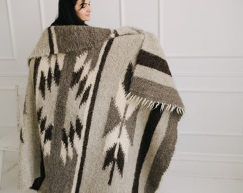 Ukrainian blanket Rustic blanket Wool throw blanket Lizhnyk Cozy blanket Bed blanket