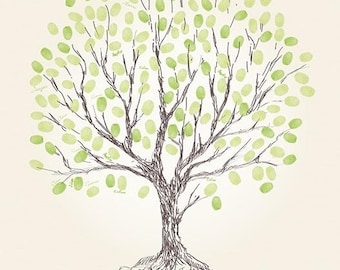 Wedding fingerprint tree / 60x80cm / 120-140 signatures