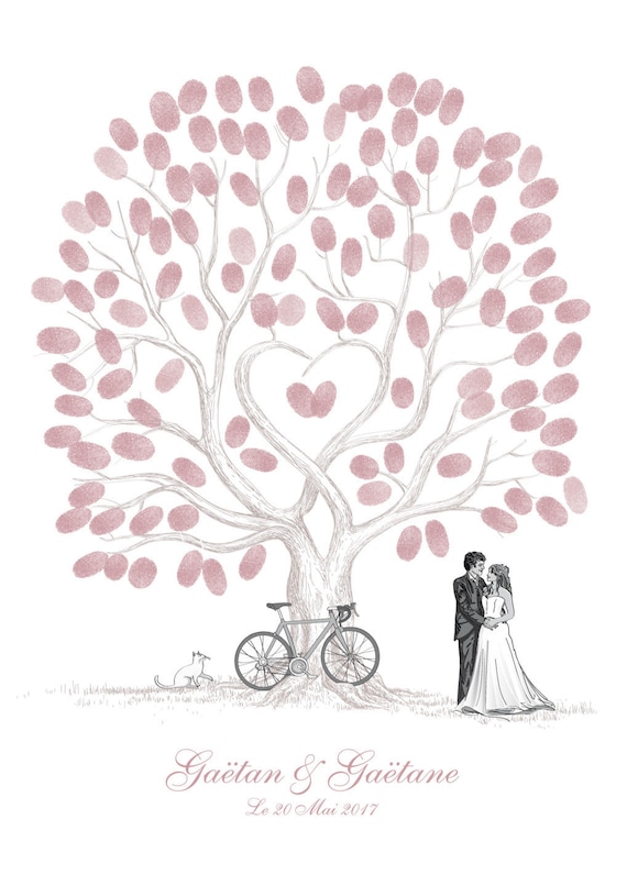 Arbre A Empreintes Mariage Ou Anniversaire Etsy Arbre A Empreintes Mariage Ou Anniversaire Etsy