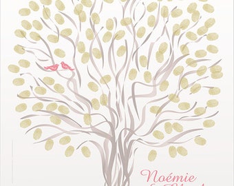 Fingerprint tree Wedding or Birthday/60x80cm/120-140 prints