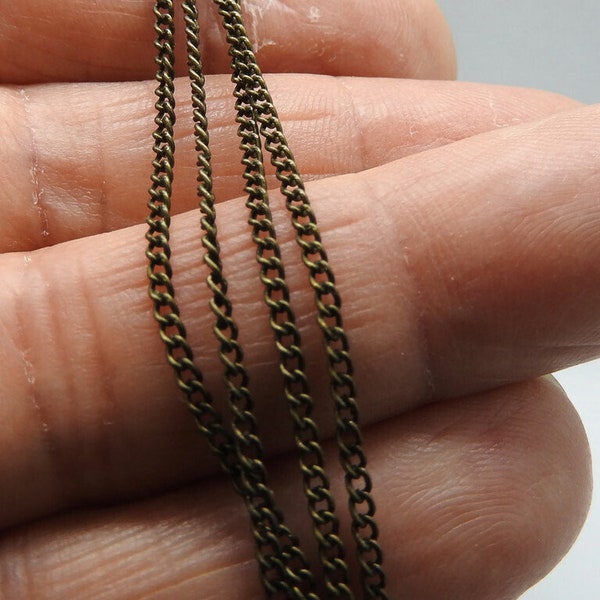 Chaine maillon 2.5mm couleur bronze pour création bracelet ou collier