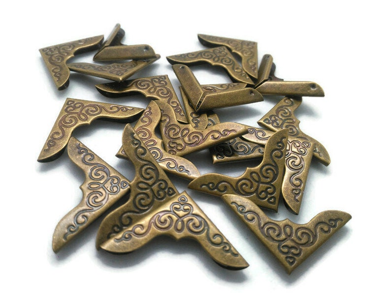 20 angles en métal couleur bronze antique ou couleur or Coins Etsy France